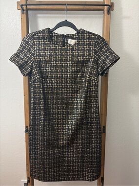 Gold and Black Shift Dress
